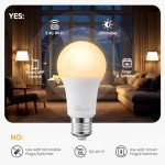 Smart Dimmable LED Light Bulbs with Voice Control