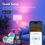 OREiN Smart Color Changing Light Bulbs - 4 Pack
