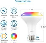 Smart Color-Changing LED Light Bulbs - 4 Pack