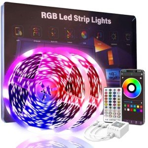 200 FT Smart LED Strip Lights with Bluetooth Control