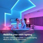 200 FT Smart LED Strip Lights with Bluetooth Control
