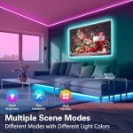 50ft Smart WiFi LED Strip Lights with App Control