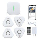 Smart WiFi Water Leak Detectors with App Alerts