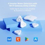 Smart WiFi Water Leak Detectors with App Alerts