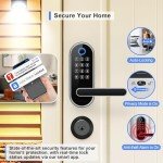 Fingerprint Smart Lock with Keypad Access - Silver