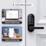 Fingerprint Smart Lock with Keypad Access - Silver
