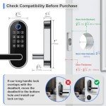 Fingerprint Smart Lock with Keypad Access - Silver
