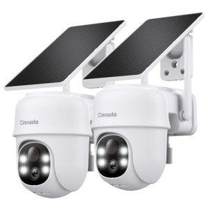 Wireless 2K Solar Outdoor Security Camera 2-Pack