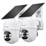 Wireless 2K Solar Outdoor Security Camera 2-Pack