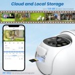 Wireless 2K Solar Outdoor Security Camera 2-Pack