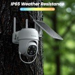 Wireless 2K Solar Outdoor Security Camera 2-Pack
