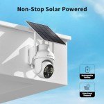 2 Pack 2K Solar Wireless Outdoor Security Cameras