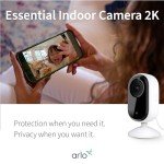 Arlo Essential 2K Indoor Security Camera - 2 Pack