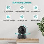 4-Pack Septekon 2K Indoor Security Cameras