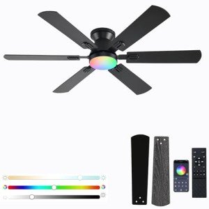Smart RGB Ceiling Fan with Remote Control