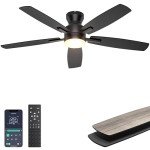 Modern 52'' Ceiling Fan with Lights & Remote