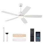 Smart 52" Ceiling Fan with Remote and Lights