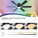 Smart RGB Ceiling Fan with Remote Control