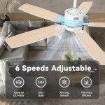 Smart 52" Ceiling Fan with Remote and Lights