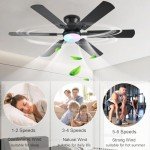 Smart RGB Ceiling Fan with Remote Control