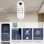 JSAITEE 52" Smart Ceiling Fan with Remote & App