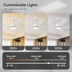 Smart 52" Ceiling Fan with Remote and Lights