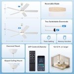Smart 52" Ceiling Fan with Remote and Lights
