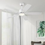 Smart 52" Ceiling Fan with Remote and Lights