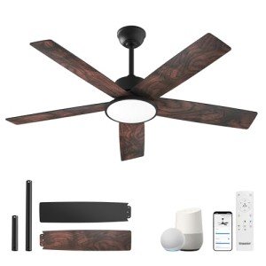 Smart Ceiling Fan with Lights & Voice Control
