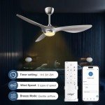 Reiga 52" Smart WiFi Ceiling Fan with Light