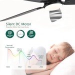 52-Inch Black Ceiling Fan with Remote and Light