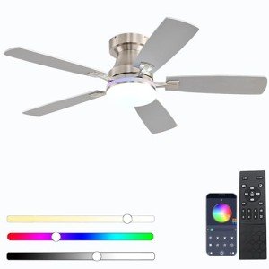 RGB Dimmable Ceiling Fan with Remote Control