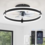 Remote-Controlled Ceiling Fan with Dimmable Lights