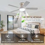 RGB Dimmable Ceiling Fan with Remote Control
