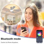 RGB Dimmable Ceiling Fan with Remote Control