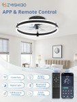 Remote-Controlled Ceiling Fan with Dimmable Lights