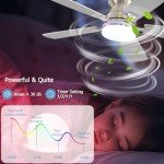 RGB Dimmable Ceiling Fan with Remote Control