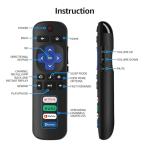 Gotellx 2-Pack Roku TV Replacement Remotes