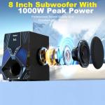 1000W Surround Sound System with Deep Bass
