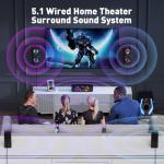 Bobtot 5.1 Surround Sound System with Strong Bass