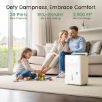Waykar Energy Star Dehumidifier for Home and Basement