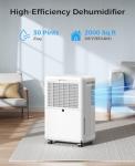 Trazico 30 Pint Dehumidifier with Intelligent Features