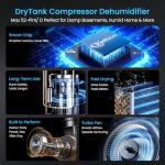 Energy Star Smart Dehumidifier for Home & Garage