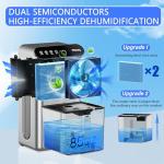 Compact Quiet Dehumidifier with Colorful Ambient Light