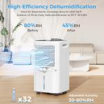 Smart 45 Pint Dehumidifier for Large Spaces