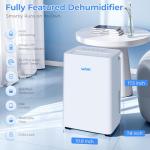 Smart Dehumidifier for Home, App-Controlled, 60 Pints