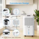 Smart 45 Pint Dehumidifier for Large Spaces
