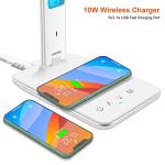SNSOK Wireless Charging Desk Lamp with Clock