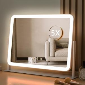 HIEEY Lighted Vanity Mirror with 5X Magnification