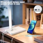 White Crown Dimmable LED Desk Lamp with USB Port